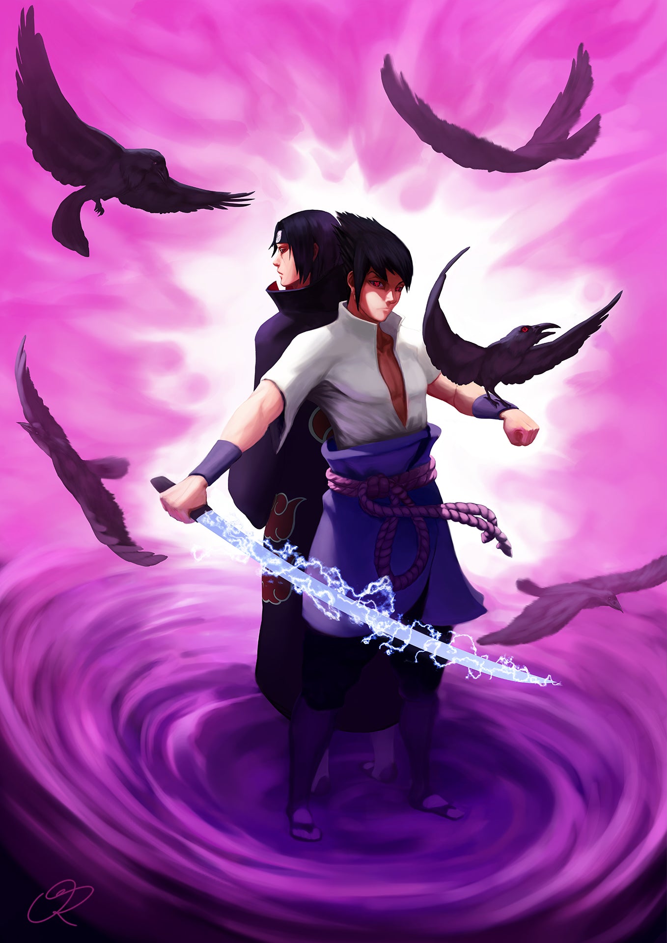 Sasuke and Itachi Premium Poster